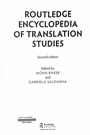 Routledge encyclopedia of translation studies