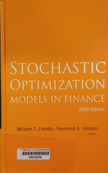 Stochastic optimization models in finance