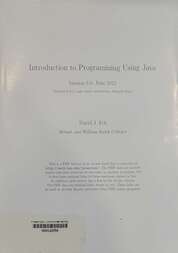 Introduction to programming using Java